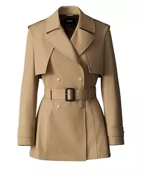 Adva Mid-Length Belted Trench Coat – Тренч Adva средней длины с поясом Mackage, коричневый/бежевый