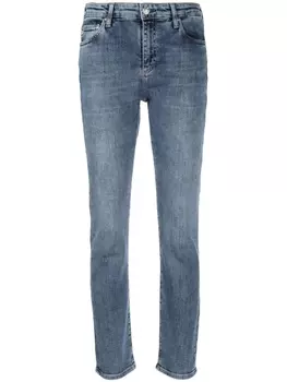 AG Jeans прямые джинсы с завышенной талией, синий