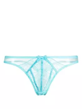 Agent Provocateur кружевные трусы-стринги Rozlyn, синий