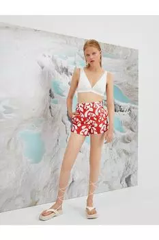 ahika Ercmen X — шорты с карманами и узором Koton, красный