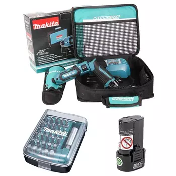 Дрель-шуруповерт Makita TD022DSE + комплект бит, 31 предмет