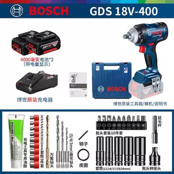 Аккумуляторный гайковерт Bosch GDS18V-400/18V-EC300ABR в наборе