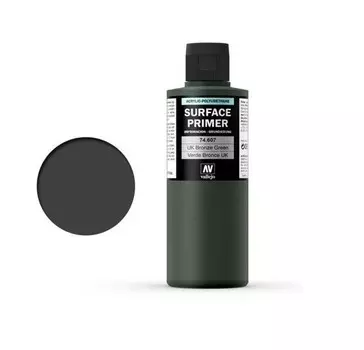 Акриловая грунтовка Vallejo Surface Primer, Великобритания. Бронзовый Зеленый, 200 мл