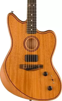 Акустическая гитара Fender American Acoustasonic Jazzmaster Acoustic Electric Guitar All-Mahogany, Ebony Fingerboard, Natural