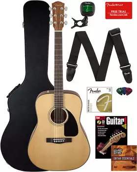 Акустическая гитара Fender CD-60 Dreadnought Acoustic Guitar - Natural w/ Hard Case