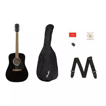 Акустическая гитара Fender FA-115 Dreadnought Pack v2, Black