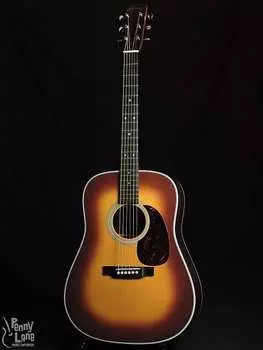 Акустическая гитара Martin D-28 Satin Amberburst Acoustic Dreadnought Guitar with Case