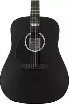Акустическая гитара Martin DX Johnny Cash Left-Handed Acoustic-Electric Guitar, Black w/ Gig Bag