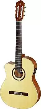 Акустическая гитара Ortega Guitars RCE138SN-L Feel Series Left Handed Slim Neck Acoustic Electric Nylon 6-String Guitar w/ Free Bag, Solid Canadian Spruce Top and African Mahogany Body, Natural Gloss Finish