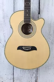 Акустическая гитара Oscar Schmidt OG10CE Concert Cutaway Acoustic Electric Guitar Natural High Gloss