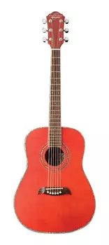 Акустическая гитара Oscar Schmidt OG1TR 3/4 Size Dreadnought Acoustic Guitar Trans Red