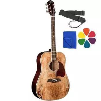 Акустическая гитара Oscar Schmidt OG2SM Spalted Maple Acoustic Guitar with Strap and Picks