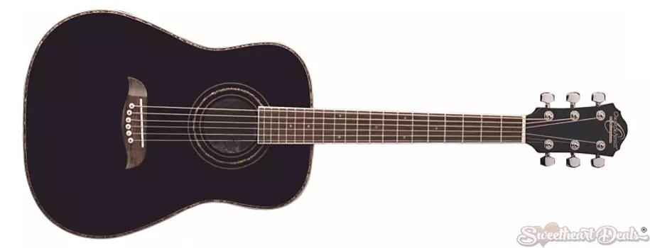 Акустическая гитара Oscar Schmidt OGHS 1/2 Size Dreadnought Acoustic Guitar Black - OGHSB