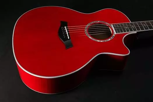 Акустическая гитара Taylor Special Edition 614ce - Super Limited - Trans Red 004 IN STOCK NOW