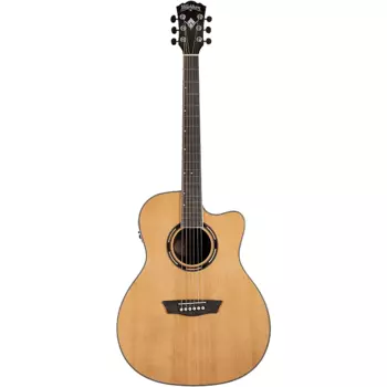 Акустическая гитара Washburn Apprentice AG70CEK Grand Auditorium Acoustic Electric Guitar with Hardshell Case, Natural