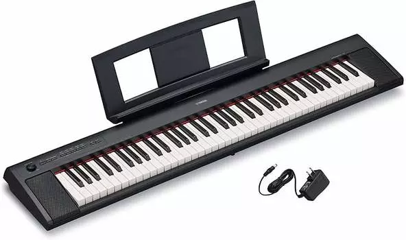 Акустическая гитара Yamaha NP32 76-Key Lightweight Portable Keyboard with PA130 Power Adapter, Black