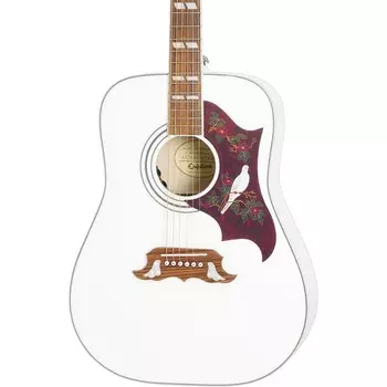 Акустически-электрическая гитара Epiphone Dove Studio, ограниченная серия Alpine White