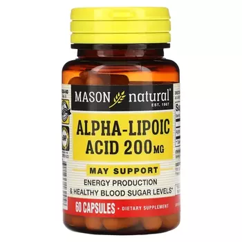 Альфа-липоевая кислота Mason Natural, 60 капсул