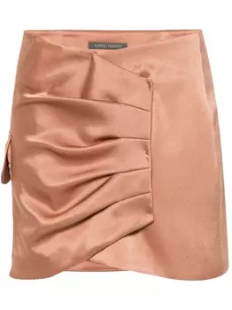 Alberta Ferretti атласная юбка мини, розовый