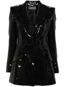 Alberta Ferretti блейзер с пайетками, черный