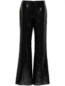 Alberta Ferretti брюки с пайетками, черный