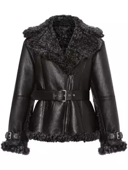 Alberta Ferretti двусторонняя шуба из овчины, черный