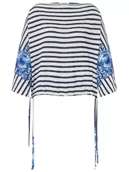 Alberta Ferretti футболка в полоску, белый