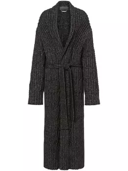 Alberta Ferretti кардиган в рубчик, черный