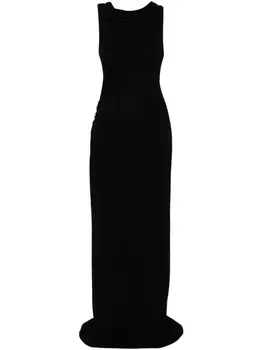 Alberta Ferretti креповое платье макси, черный