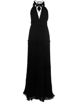 Alberta Ferretti плиссированное платье, черный