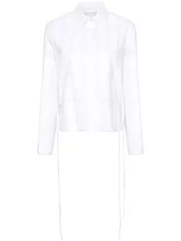 Alberta Ferretti рубашка со складками, белый