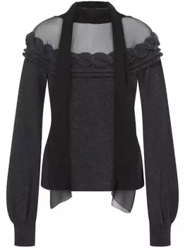 Alberta Ferretti топ с шарфом, черный