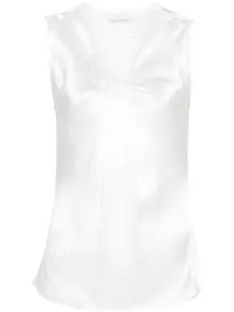 Alberta Ferretti топ со складками, белый