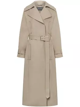 Alberta Ferretti тренч с поясом, нейтральный
