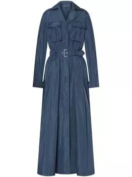 Alberta Ferretti тренчкот из тафты с поясом, синий