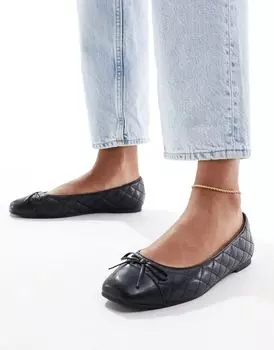 ALDO – Braylynn – Черные кожаные стеганые балетки
