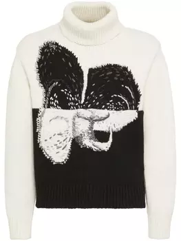 Alexander McQueen джемпер с вышивкой, белый