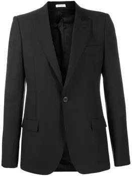 Alexander McQueen однобортный пиджак, черный