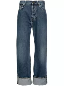 Alexander McQueen прямые джинсы Turn-Up, синий