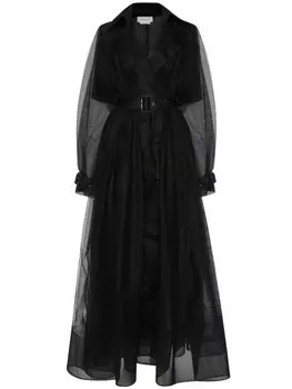 Alexander McQueen тренч с поясом, черный
