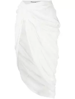 Alexander Wang asymmetric midi skirt, белый