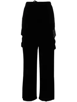 Alexander Wang бархатные брюки карго, черный