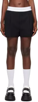 Alexander Wang Черные плиссированные шорты