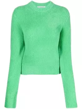 Alexander Wang джемпер с круглым вырезом, зеленый