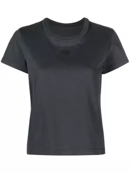 Alexander Wang футболка с логотипом, серый