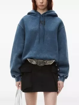 Alexander Wang худи Puff с логотипом, синий