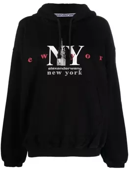 Alexander Wang худи с логотипом, черный