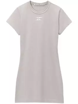 Alexander Wang платье-футболка Shrunken длины мини, серый