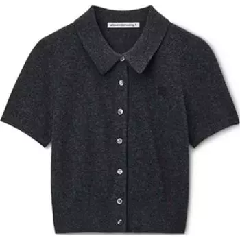 Alexander Wang Поло Logo embroidered Top
