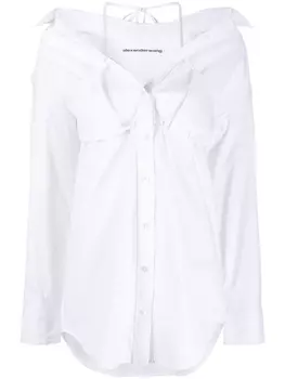 Alexander Wang рубашка с завязками, белый